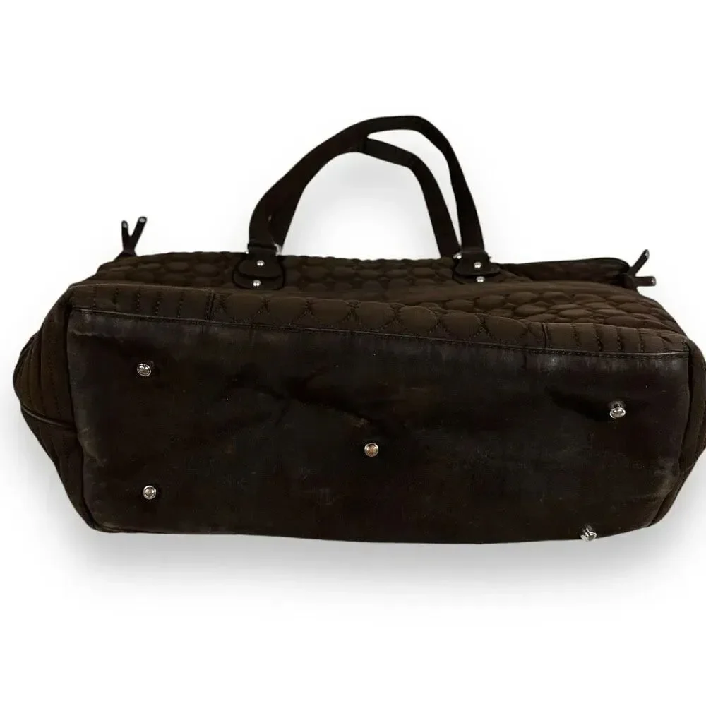 Vera Bradley Brown Quilted Baby Bag with Changing Pad
